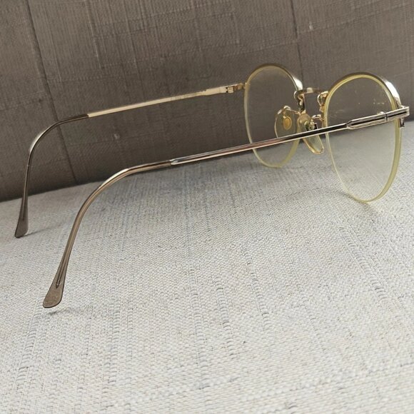 Vintage Liz Claiborne Women Eyeglasses Frame Half Rim Gold Tone Glasses Eyewear - Picture 6 of 12